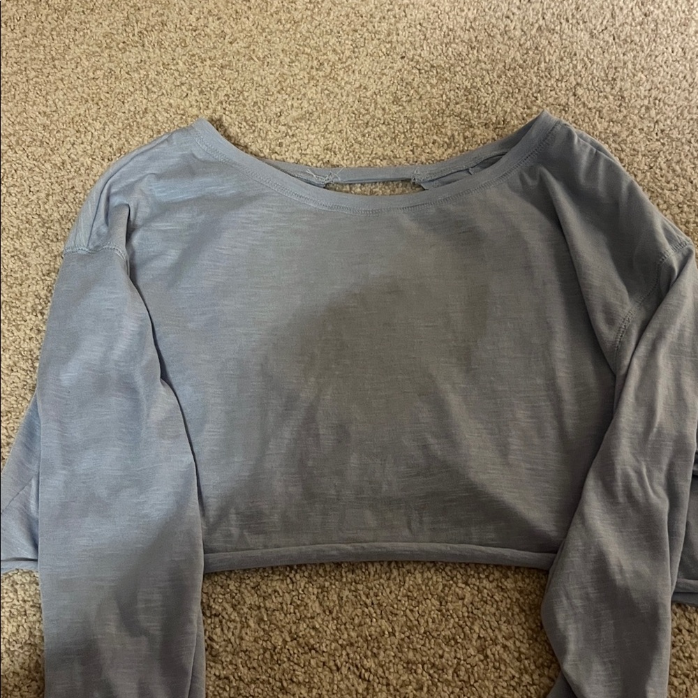 Shein Women's Light Blue Long Sleeve Top
